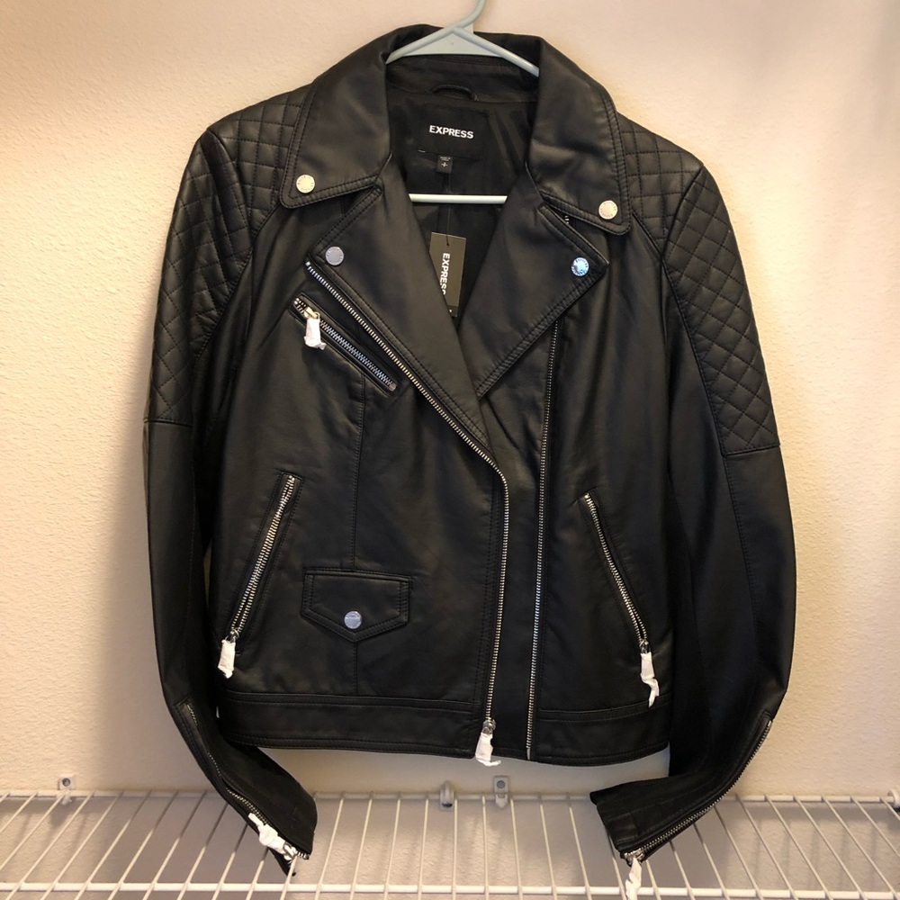Express Faux Leather Moto Jacket
